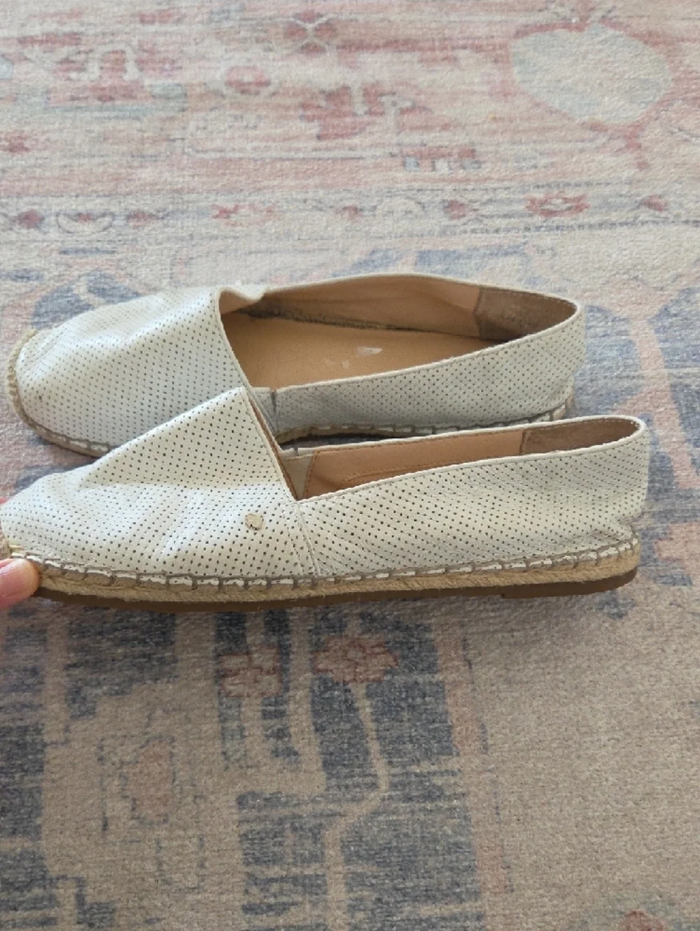 Kate Spade Womans White Slip-On Espadrilles 11m